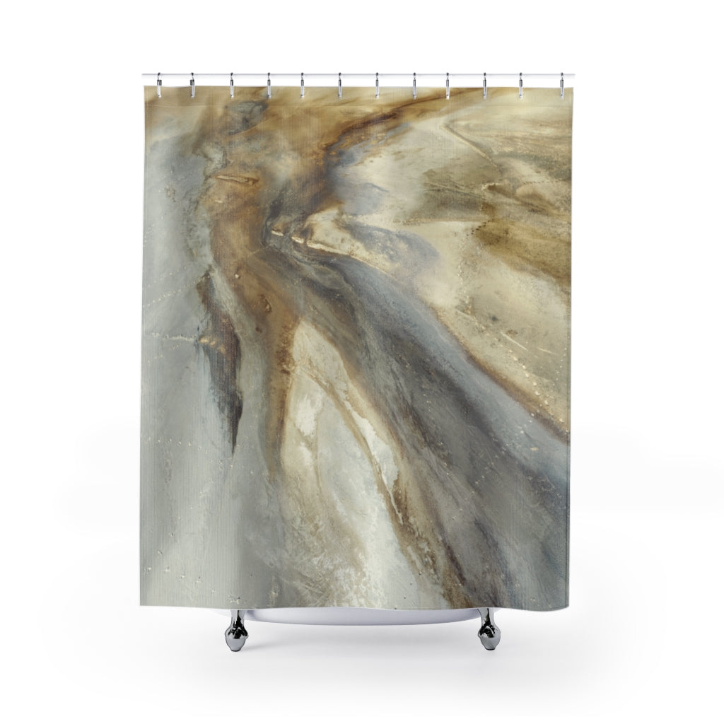 Sand Clay Old Stylish Design 71" x 74" Elegant Waterproof Shower Curtain for a Spa-like Bathroom Paradise Exceptional Craftsmanship-Express Your Love Gifts