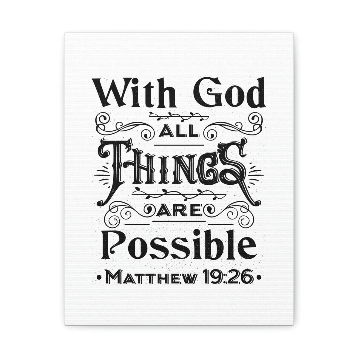 パネルアート Scripture Canvas Things Are Possible Matthew 14:26