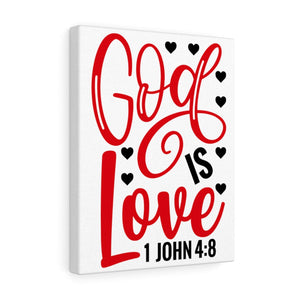 Scripture Walls 1 John 4:8 God Is Love Bible Verse Canvas Christian Wall Art Ready to Hang Unframed-Express Your Love Gifts