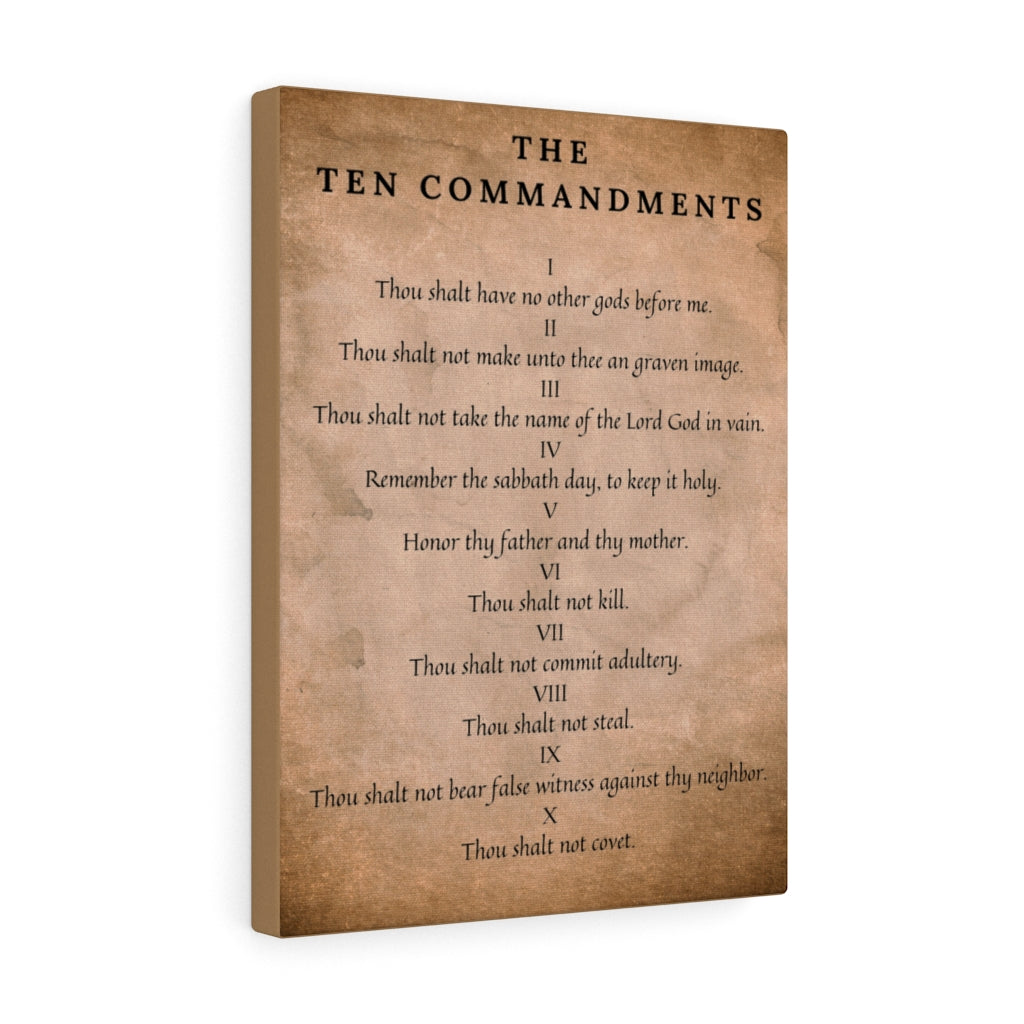 Scripture Walls 10 Commandments Bible Verse Canvas Christian Wall Art Ready to Hang Unframed-Express Your Love Gifts