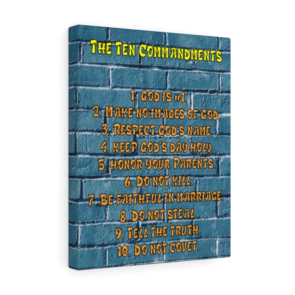 Scripture Walls 10 Commandments For School Brick Wall Christian Wall Art Print Ready to Hang Unframed-Express Your Love Gifts