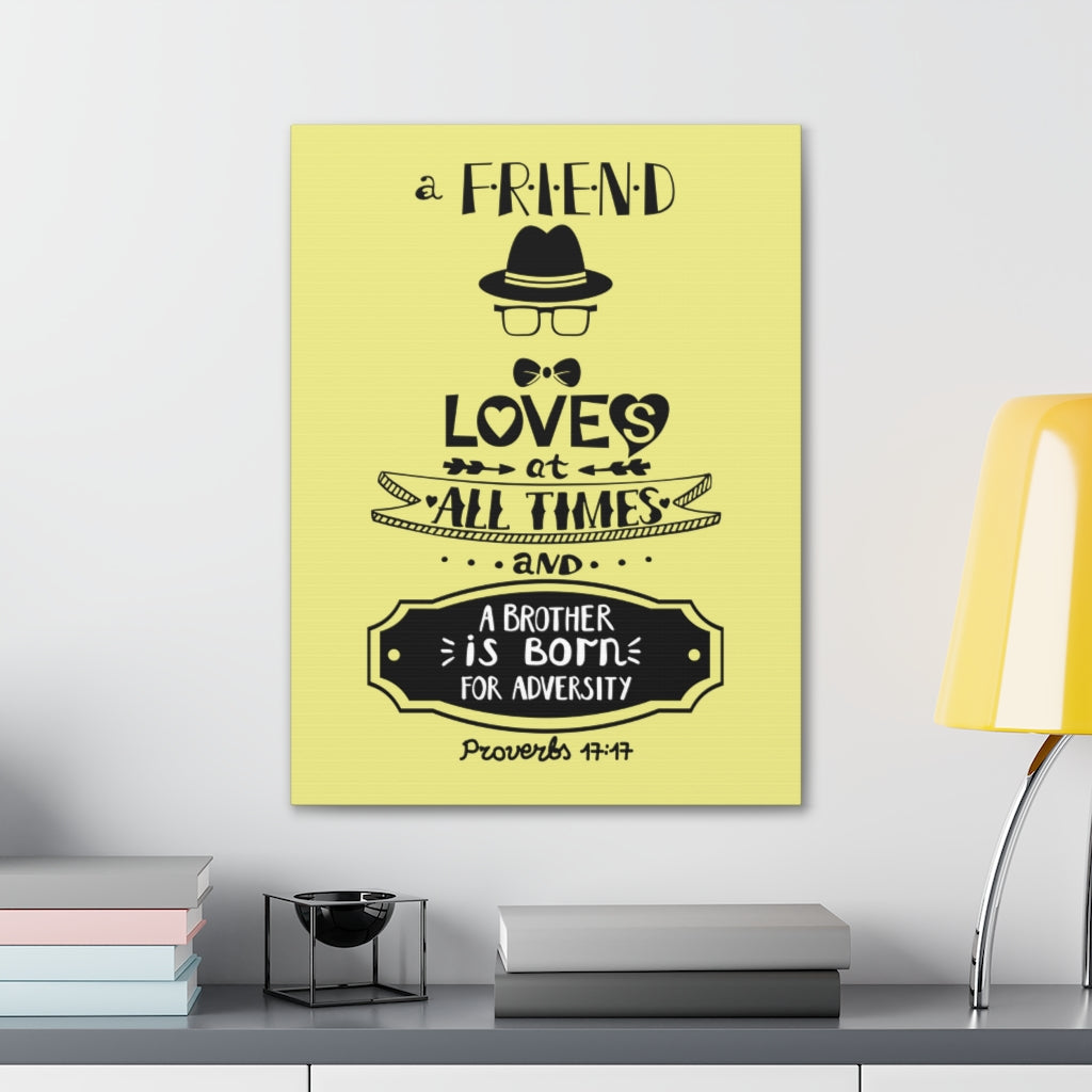 Scripture Walls A Friend Love At All Times Proverbs 17:17 Christian Wall Art Bible Verse Print Ready To Hang Unframed-Express Your Love Gifts