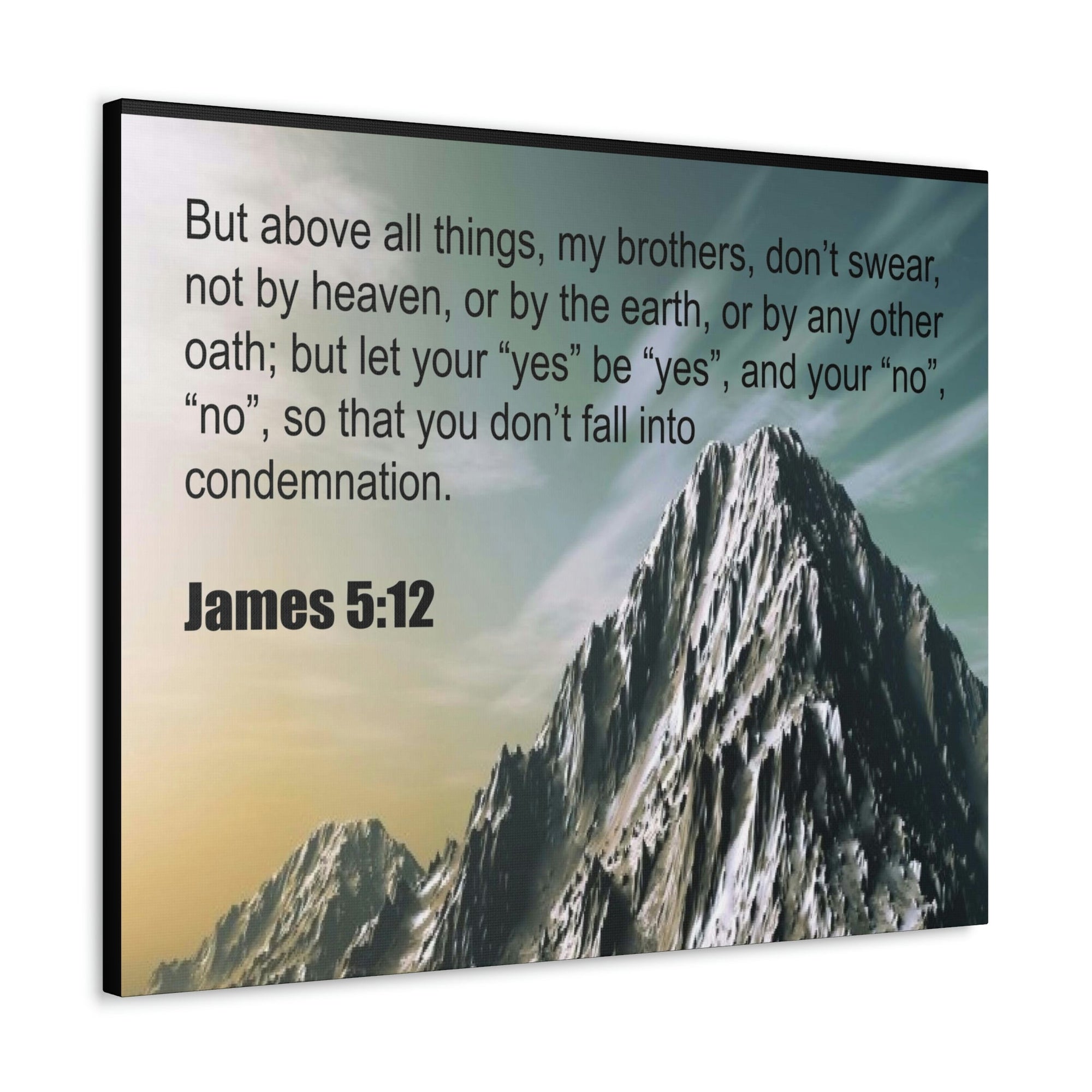 Scripture Walls Above All Things James 5:12 Bible Verse Canvas Christian Wall Art Ready to Hang Unframed-Express Your Love Gifts