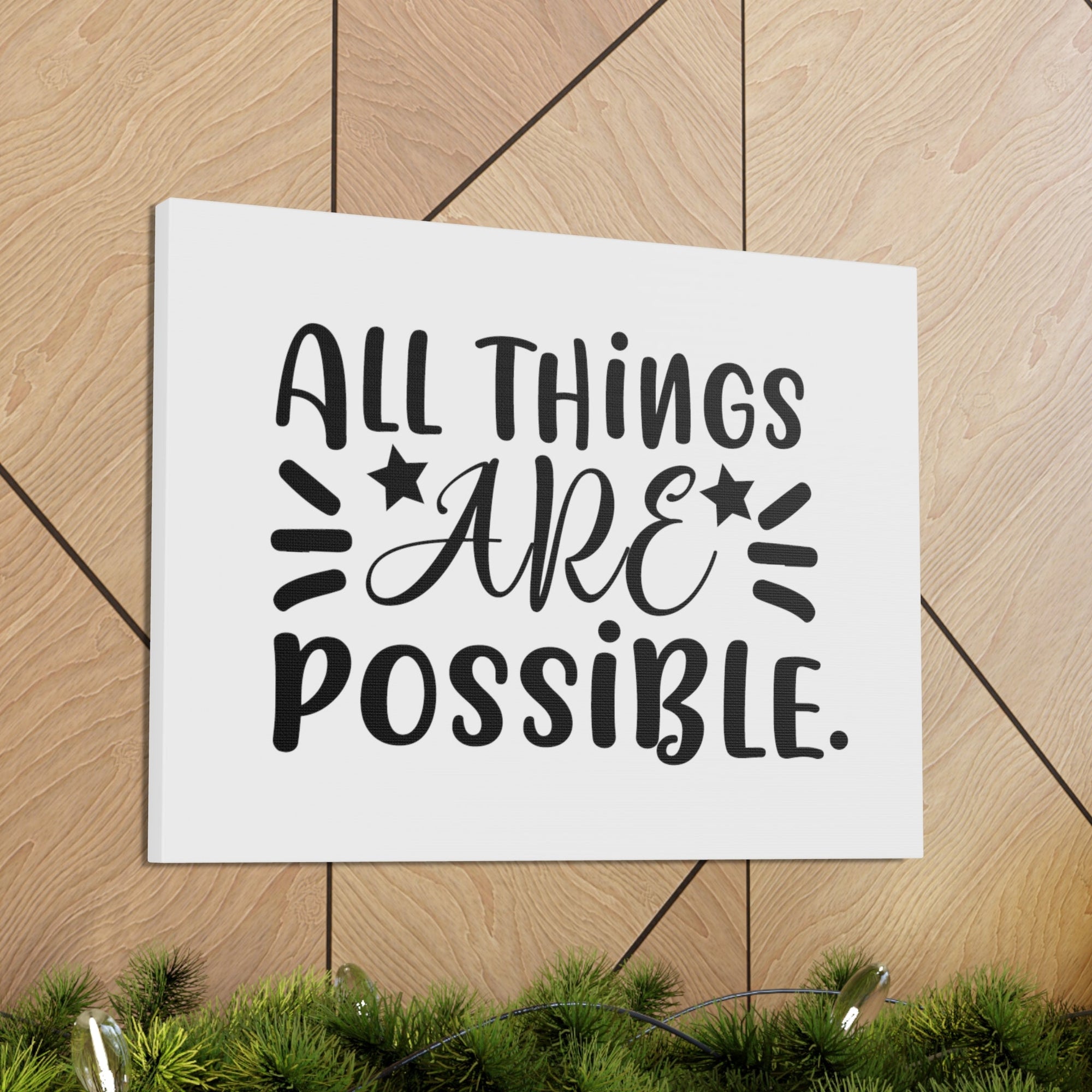 Scripture Walls All Things Are Possible Mark 9:23 Stars Christian Wall Art Bible Verse Print Ready to Hang Unframed-Express Your Love Gifts