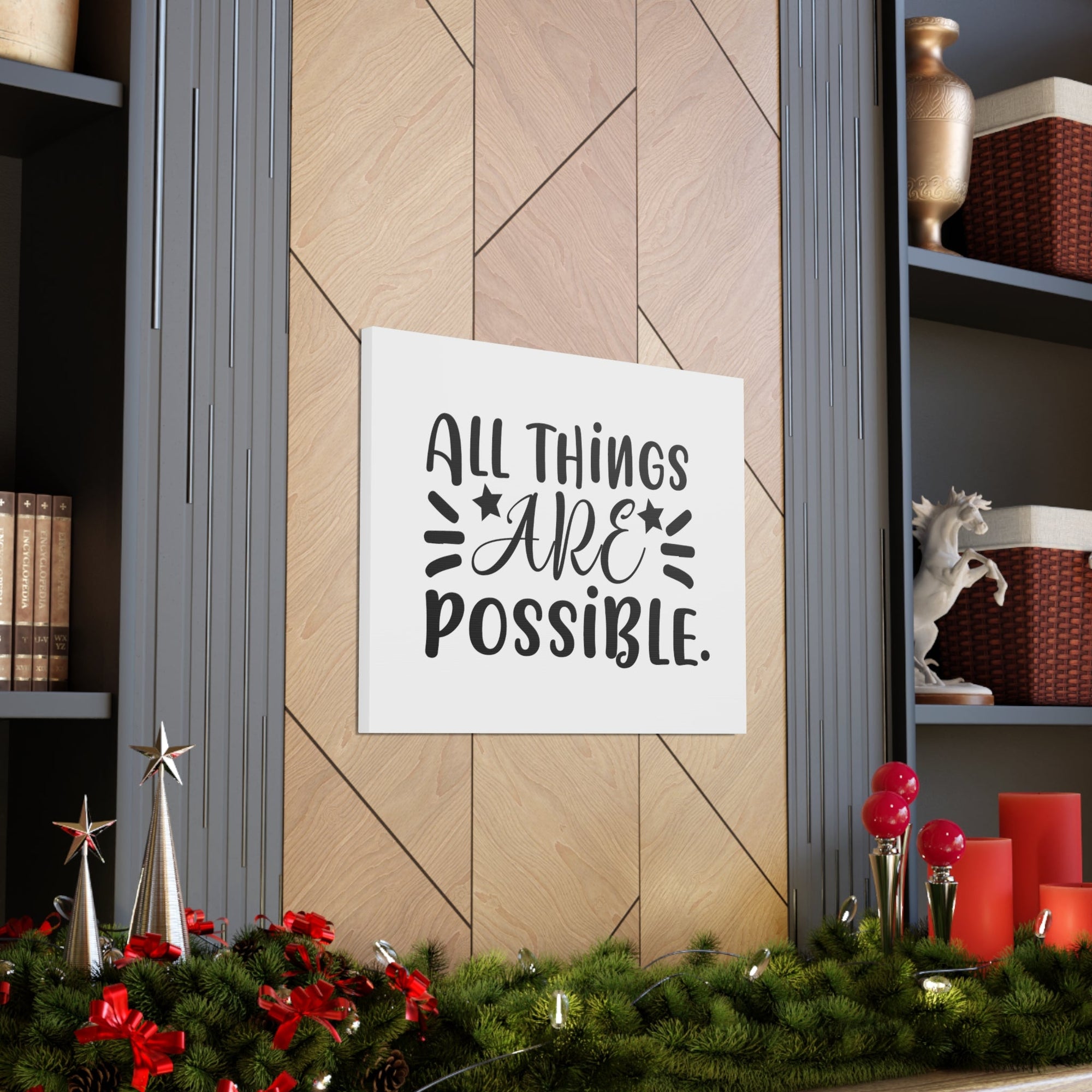 Scripture Walls All Things Are Possible Mark 9:23 Stars Christian Wall Art Bible Verse Print Ready to Hang Unframed-Express Your Love Gifts