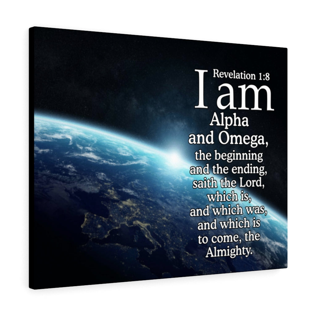 Scripture Walls Alpha ansd Omega Revelation 1 8 Bible Verse Canvas