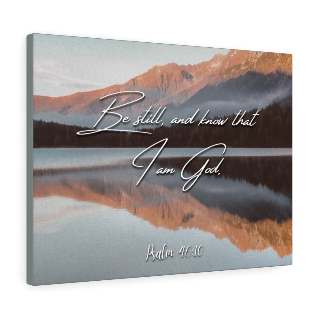 Scripture Walls And Know That I Am God Psalm 46:10 Bible Verse Canvas Christian Wall Art Ready to Hang Unframed-Express Your Love Gifts