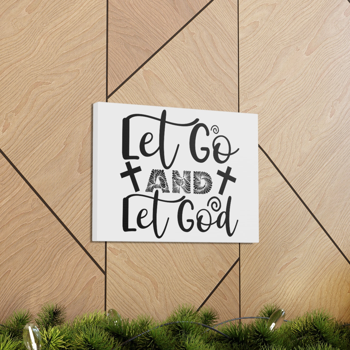 Scripture Walls And Let God Proverbs 16:9 Christian Wall Art Print Ready to Hang Unframed-Express Your Love Gifts