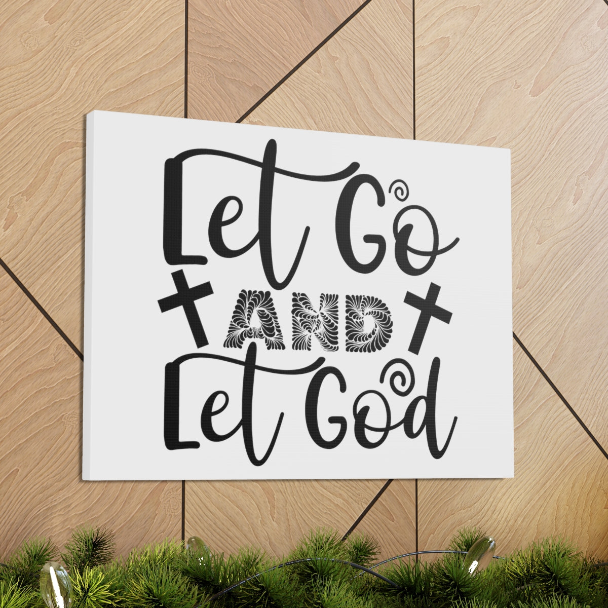 Scripture Walls And Let God Proverbs 16:9 Christian Wall Art Print Ready to Hang Unframed-Express Your Love Gifts
