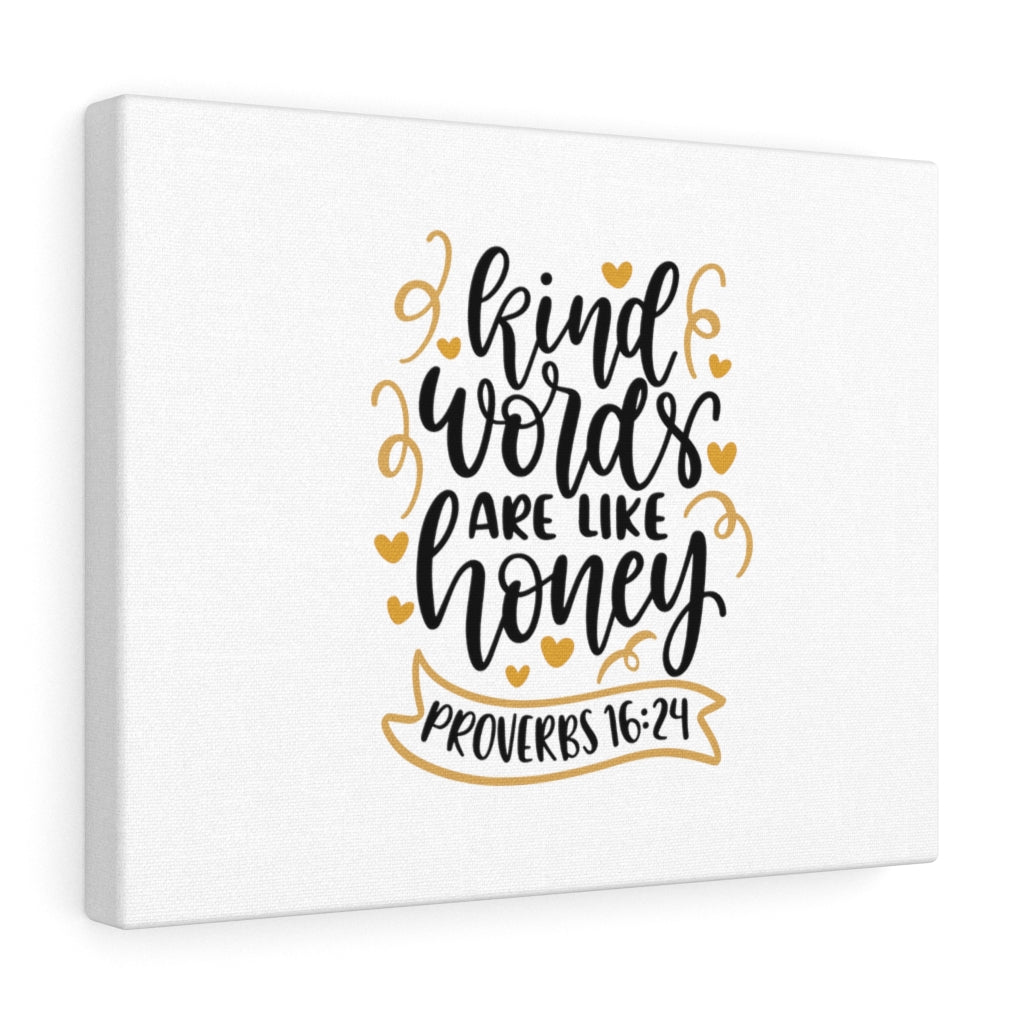 Scripture Walls Are Like Honey Proverbs 16:24 Bible Verse Canvas Christian Wall Art Ready to Hang Unframed-Express Your Love Gifts