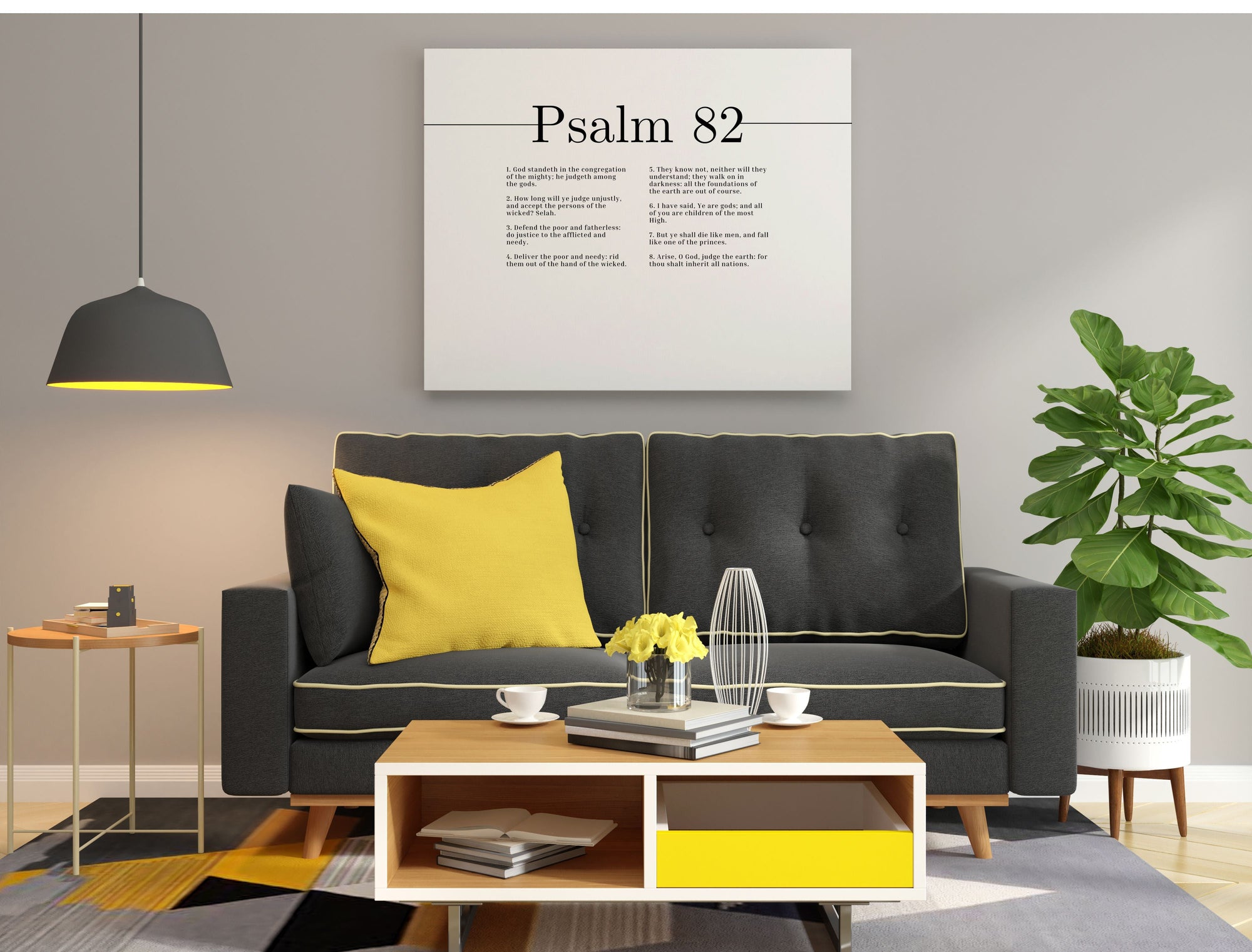 Scripture Walls Arise O God Psalm 82 Bible Verse Canvas Christian Wall Art Ready to Hang Unframed-Express Your Love Gifts