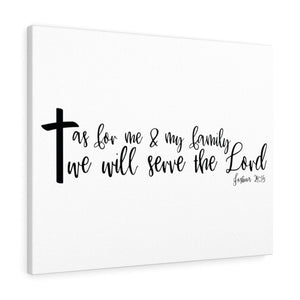 Scripture Walls As For Me Joshua 24:15 Bible Verse Canvas Christian Wall Art Ready to Hang Unframed-Express Your Love Gifts
