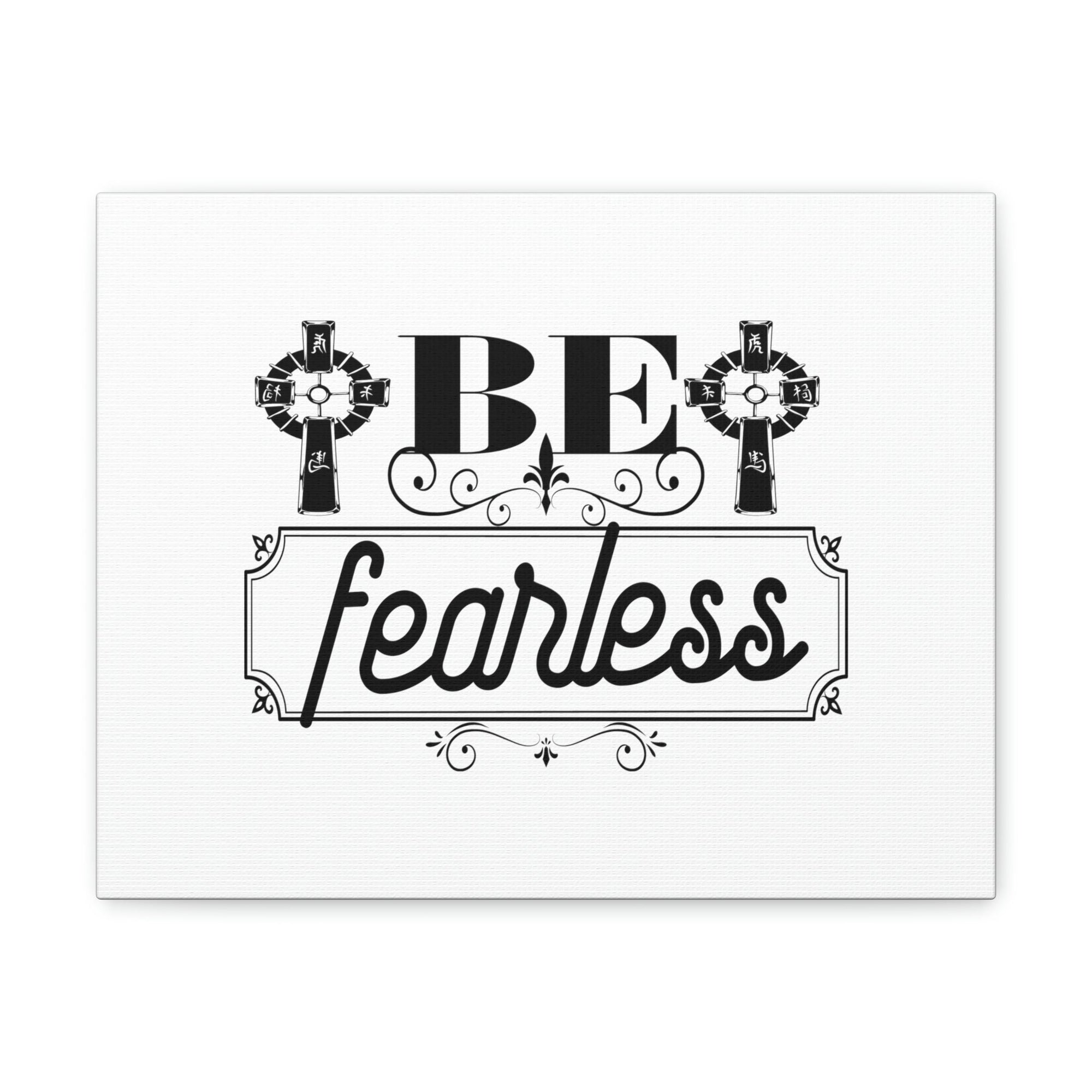 Scripture Walls Be Fearless 2 Timothy 1:7 Ornamental Cross Christian Wall Art Bible Verse Print Ready to Hang Unframed-Express Your Love Gifts