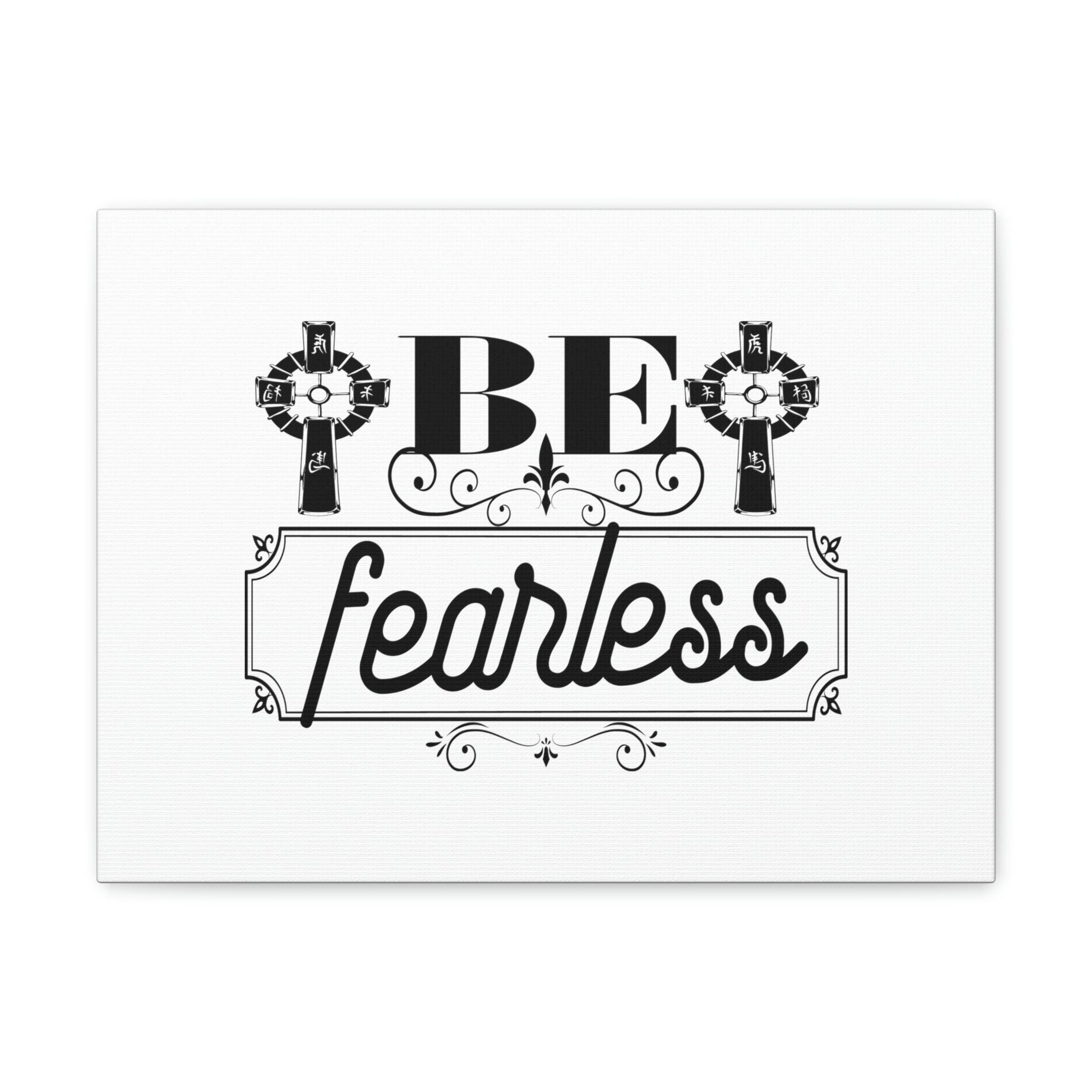 Scripture Walls Be Fearless 2 Timothy 1:7 Ornamental Cross Christian Wall Art Bible Verse Print Ready to Hang Unframed-Express Your Love Gifts