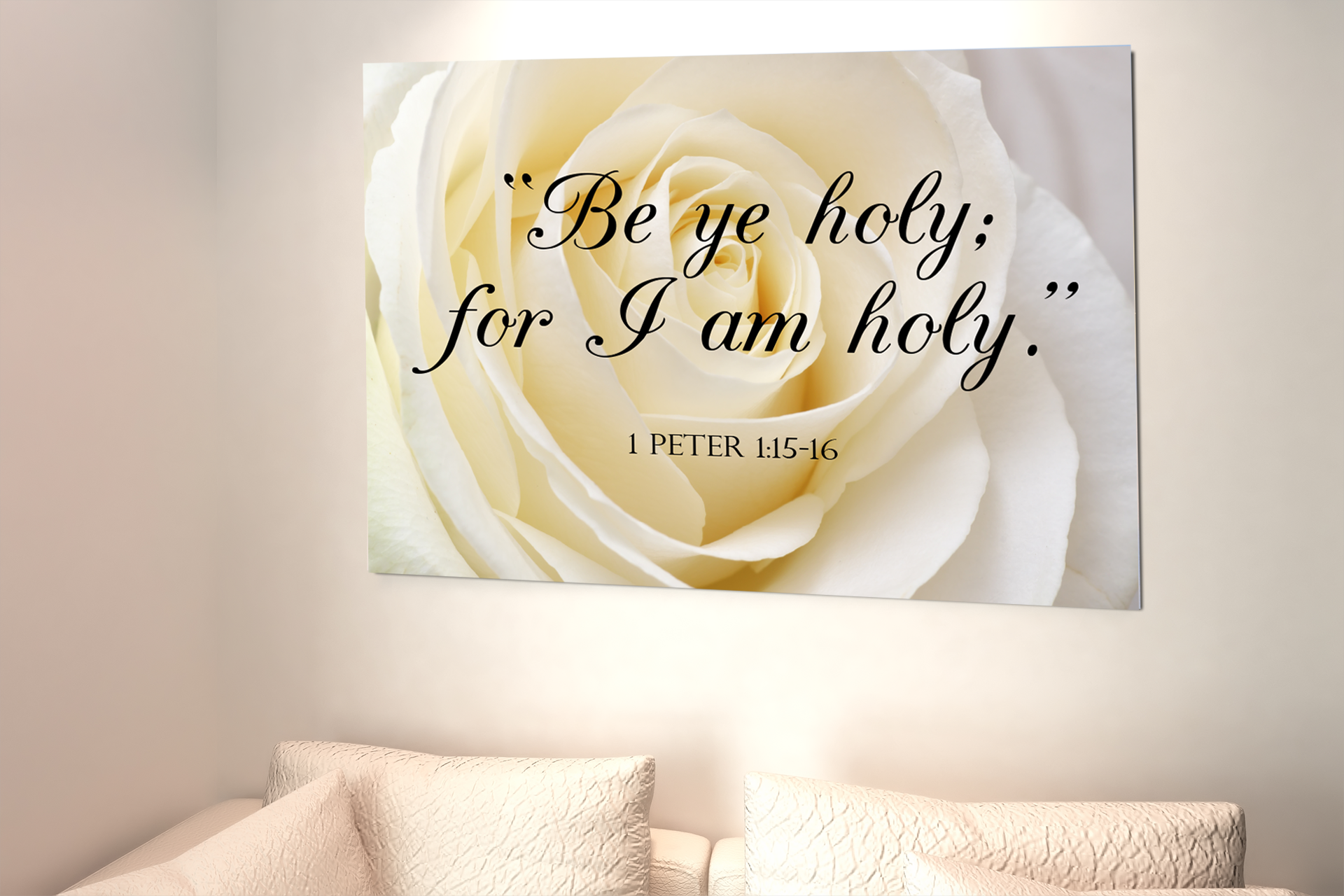 Scripture Walls Be Holy 1 Peter 1:15-16 Bible Verse Canvas Christian Wall Art Ready to Hang Unframed-Express Your Love Gifts