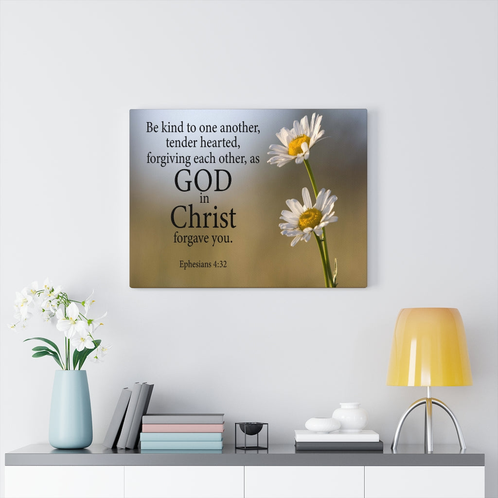 Scripture Walls Be Kind to One Another Ephesians 4:32 Wall Art Christian Home Decor Unframed-Express Your Love Gifts