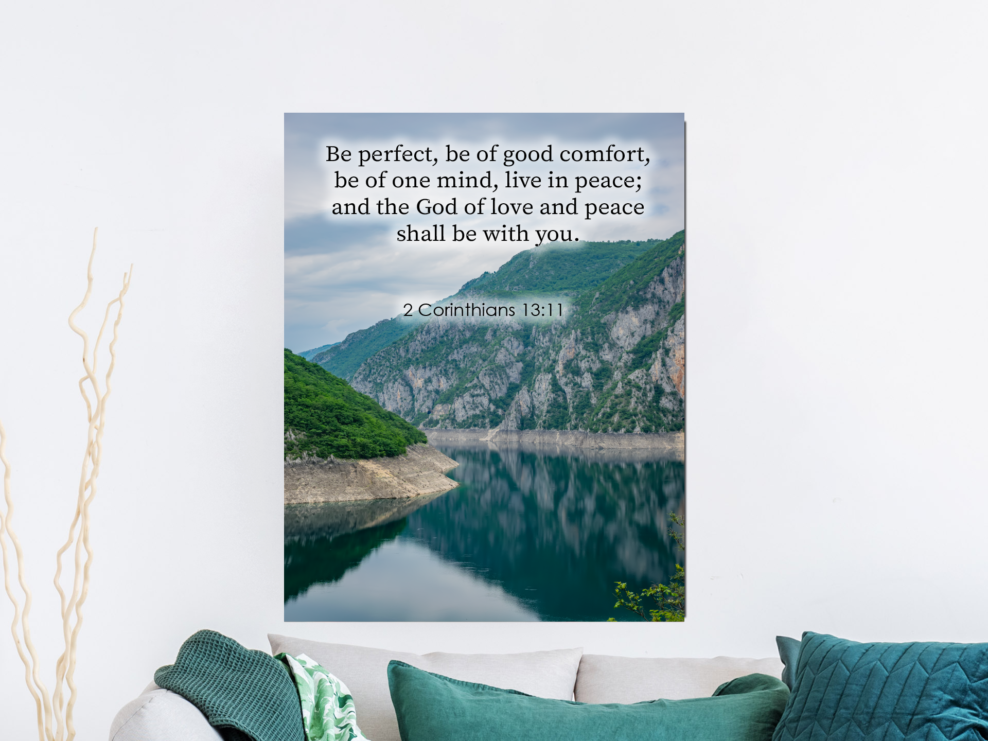 Scripture Walls Be Perfect 2 Corinthians 13:11 Bible Verse Canvas Christian Wall Art Ready to Hang Unframed-Express Your Love Gifts