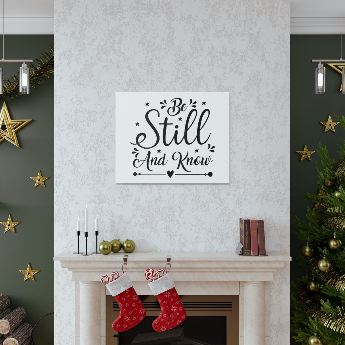 Scripture Walls Be Still And Know Psalm 46:10 Christian Wall Art Print Ready to Hang Unframed-Express Your Love Gifts