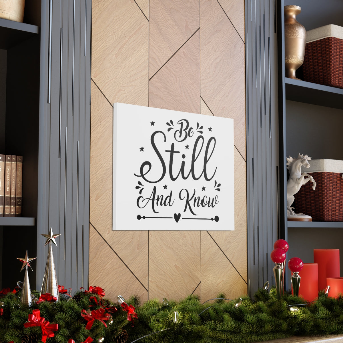 Scripture Walls Be Still And Know Psalm 46:10 Christian Wall Art Print Ready to Hang Unframed-Express Your Love Gifts