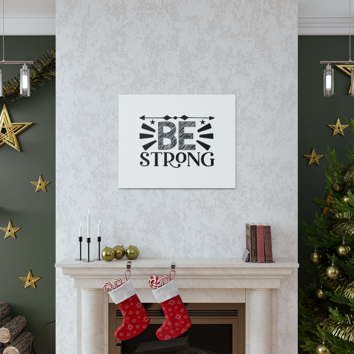Scripture Walls Be Strong Joshua 1:9 Christian Wall Art Bible Verse Print Ready to Hang Unframed-Express Your Love Gifts