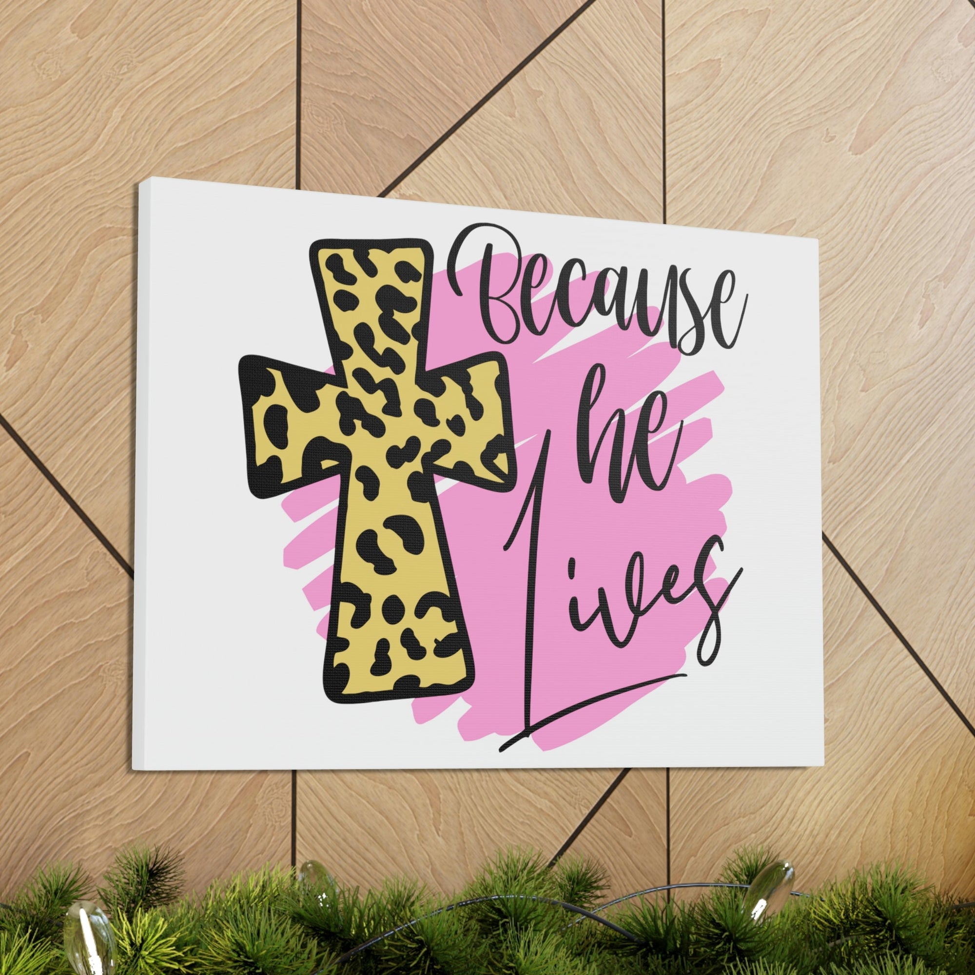 Scripture Walls Because He Lives John 14:19 Christian Wall Art Print Ready to Hang Unframed-Express Your Love Gifts