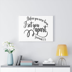 Scripture Walls Before You Were Born Jeremiah 1:5 Bible Verse Canvas Christian Wall Art Ready to Hang Unframed-Express Your Love Gifts