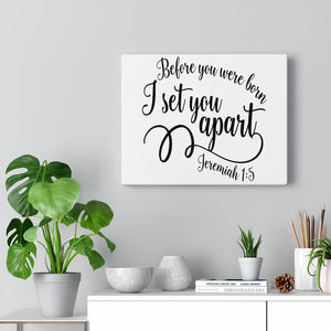 Scripture Walls Before You Were Born Jeremiah 1:5 Bible Verse Canvas Christian Wall Art Ready to Hang Unframed-Express Your Love Gifts