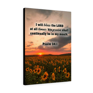 Scripture Walls Bless The Lord Psalm 34:1 Christian Home Decor Bible Art Unframed-Express Your Love Gifts