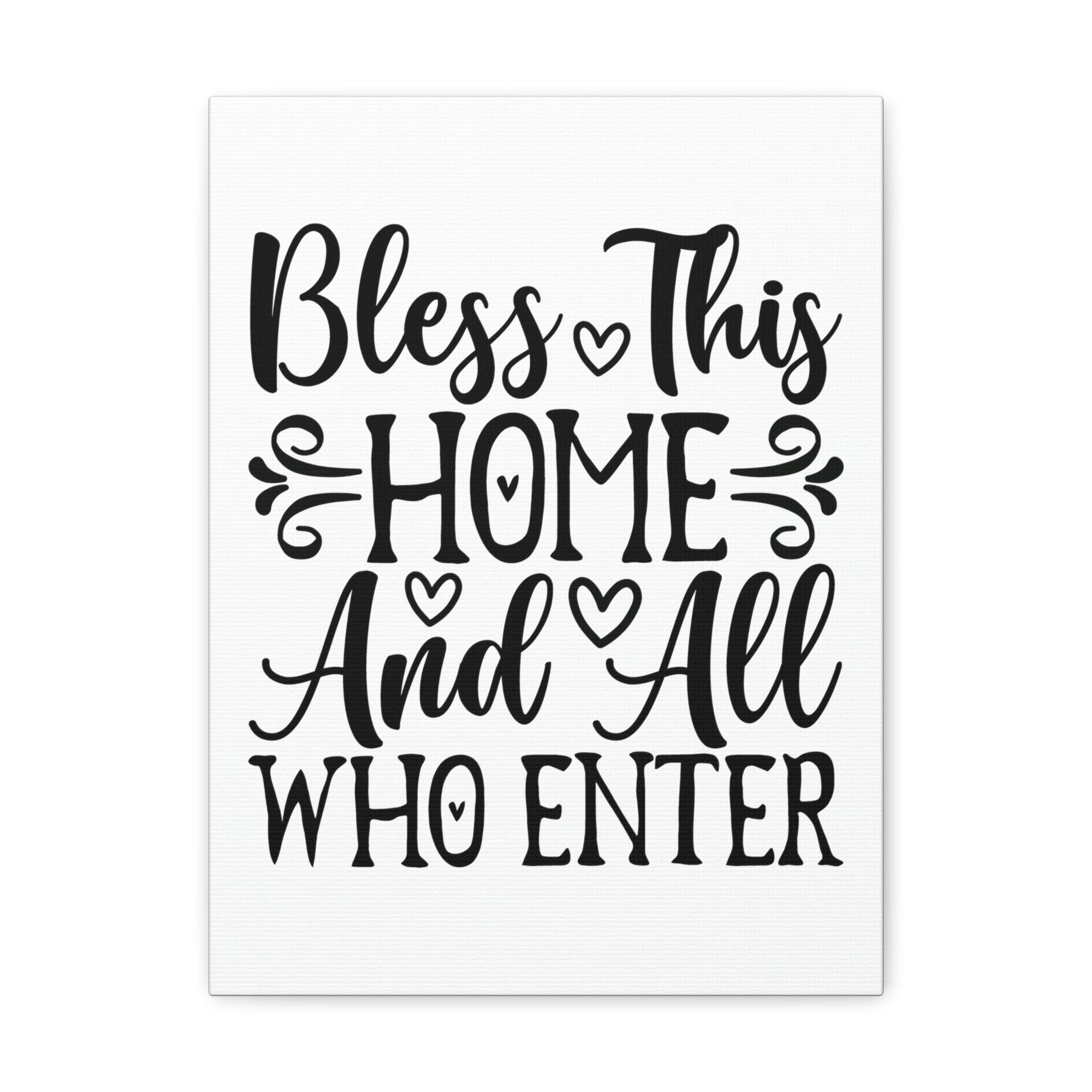 Scripture Walls Bless This Home And All Who Enter Isaiah 32:18 Christian Wall Art Print Ready to Hang Unframed-Express Your Love Gifts