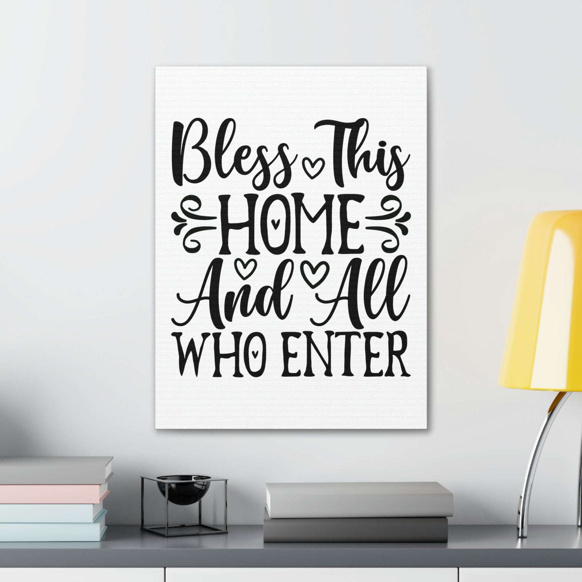 Scripture Walls Bless This Home And All Who Enter Isaiah 32:18 Christian Wall Art Print Ready to Hang Unframed-Express Your Love Gifts