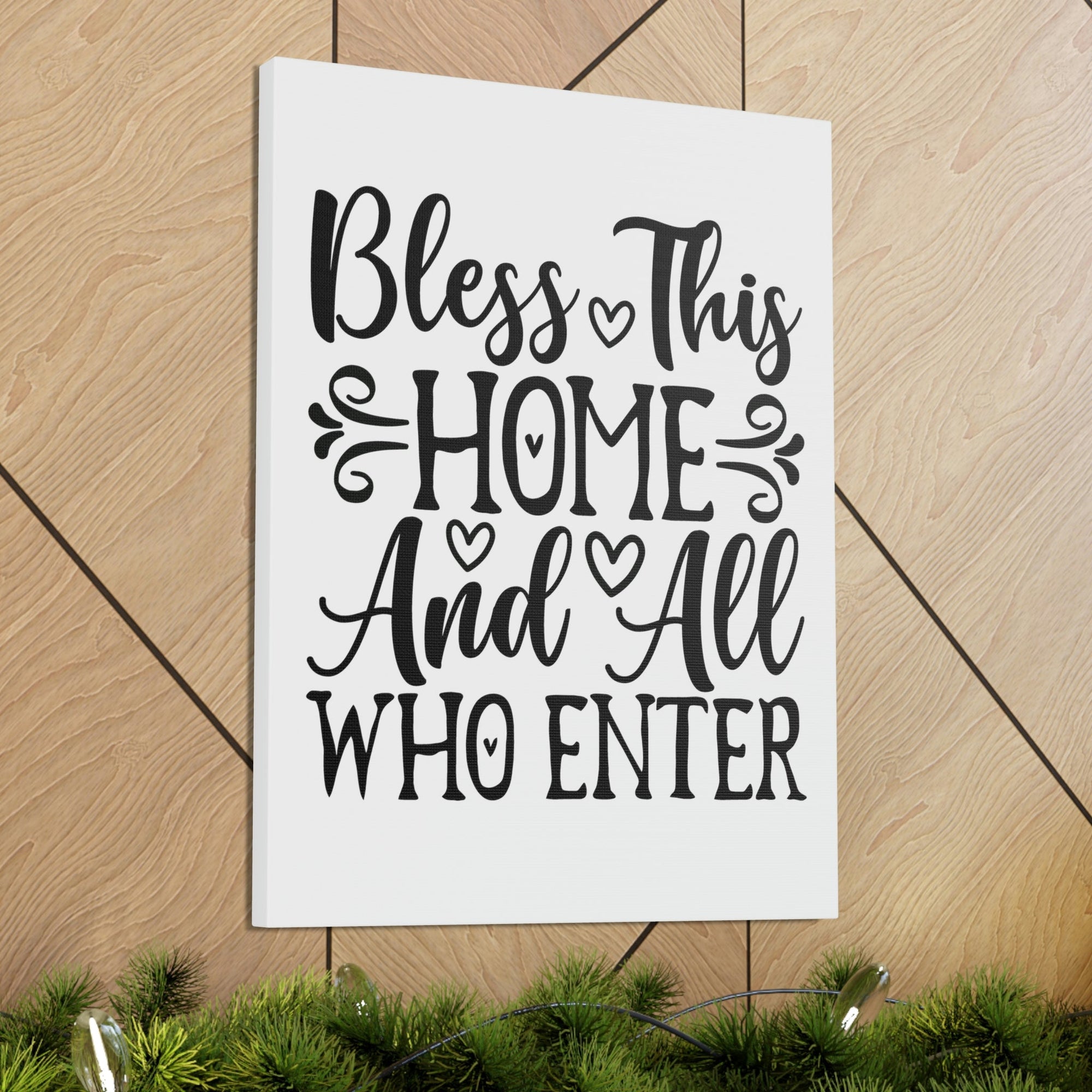 Scripture Walls Bless This Home And All Who Enter Isaiah 32:18 Christian Wall Art Print Ready to Hang Unframed-Express Your Love Gifts