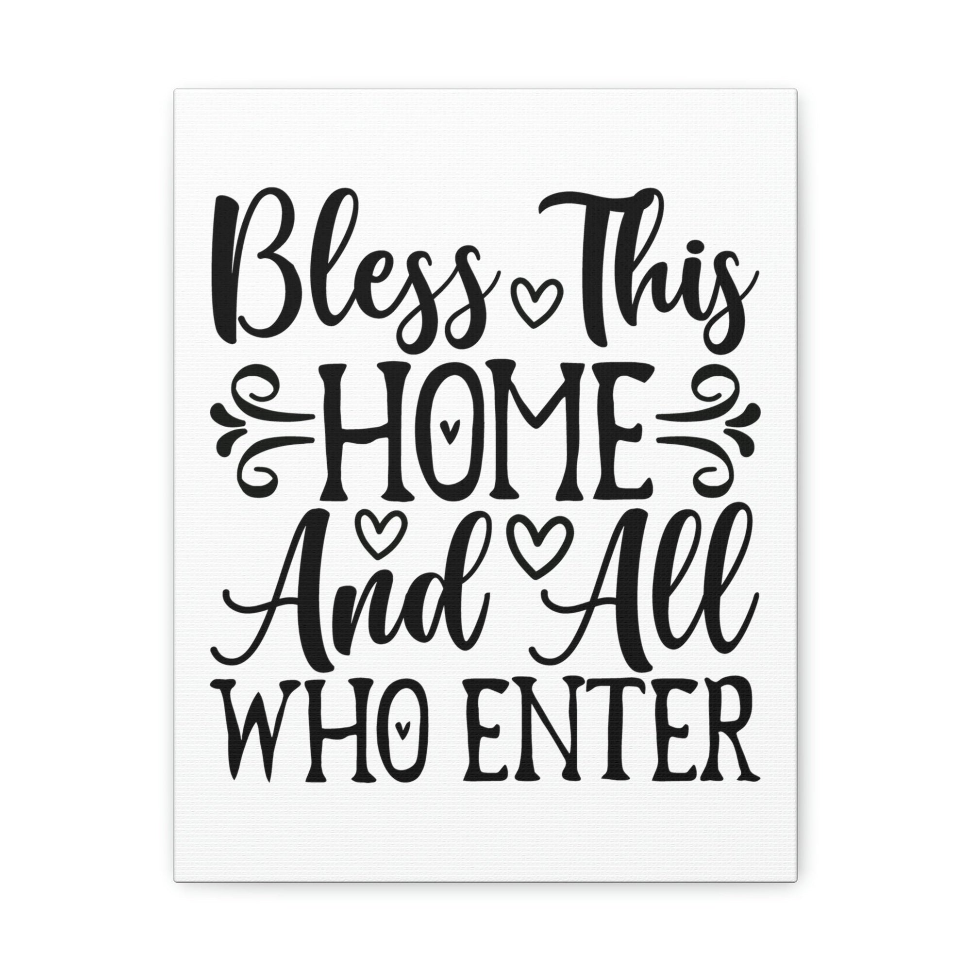 Scripture Walls Bless This Home And All Who Enter Isaiah 32:18 Christian Wall Art Print Ready to Hang Unframed-Express Your Love Gifts