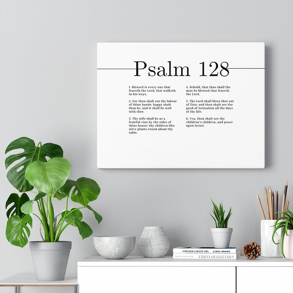 Scripture Walls Blessed Is Every One Psalm 128 Bible Verse Canvas Christian Wall Art Ready to Hang Unframed-Express Your Love Gifts