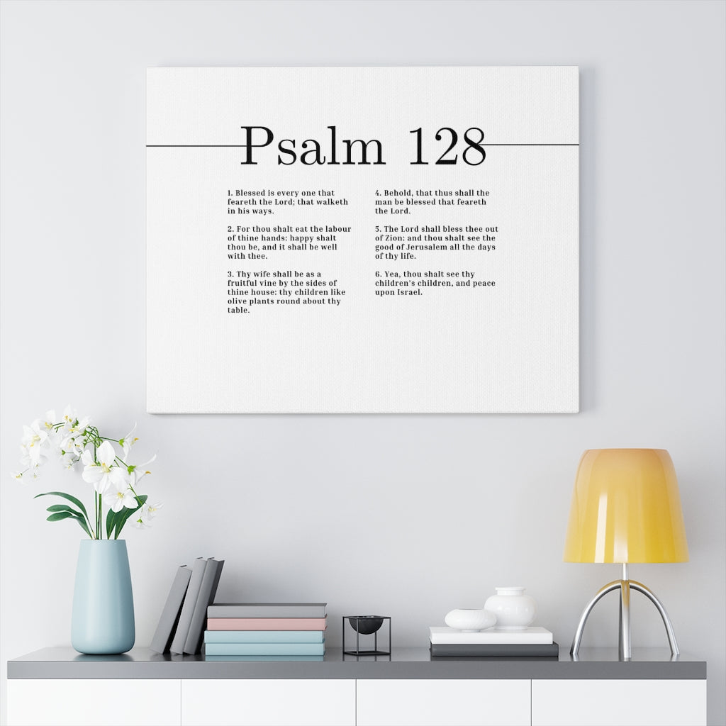 Scripture Walls Blessed Is Every One Psalm 128 Bible Verse Canvas Christian Wall Art Ready to Hang Unframed-Express Your Love Gifts