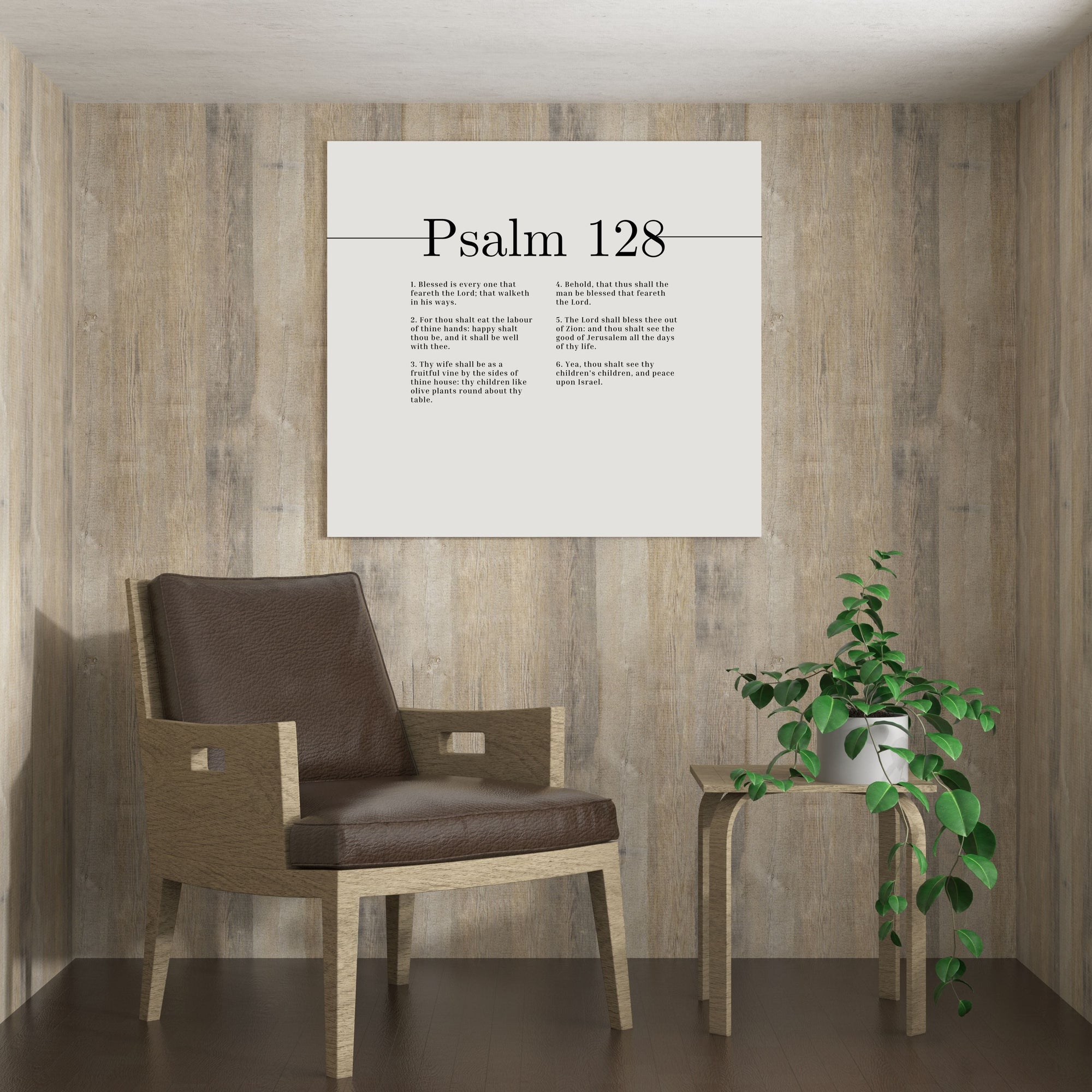 Scripture Walls Blessed Is Every One Psalm 128 Bible Verse Canvas Christian Wall Art Ready to Hang Unframed-Express Your Love Gifts