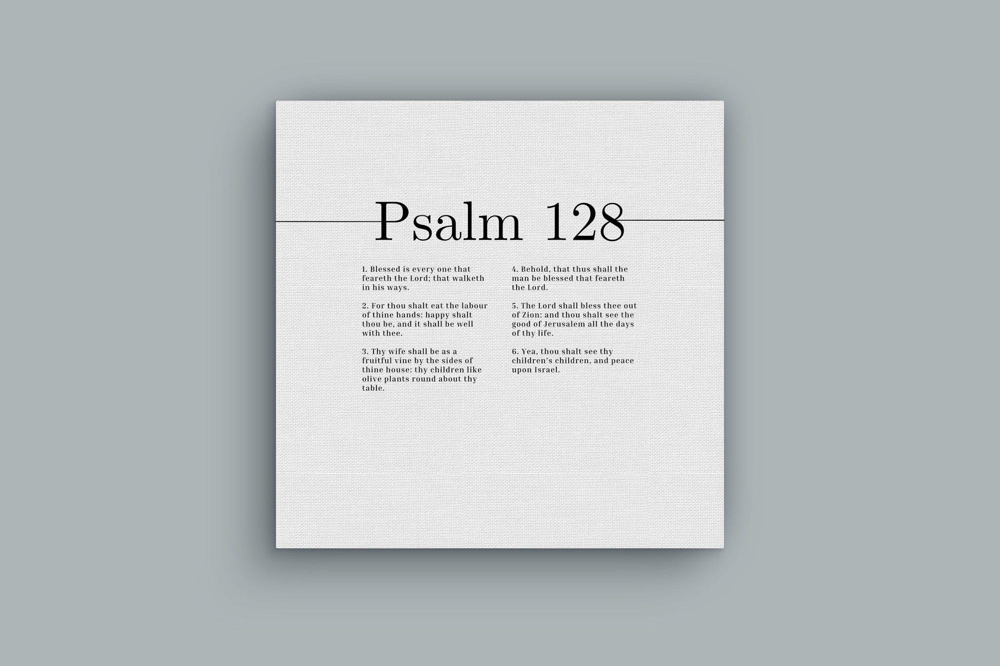 Scripture Walls Blessed Is Every One Psalm 128 Bible Verse Canvas Christian Wall Art Ready to Hang Unframed-Express Your Love Gifts