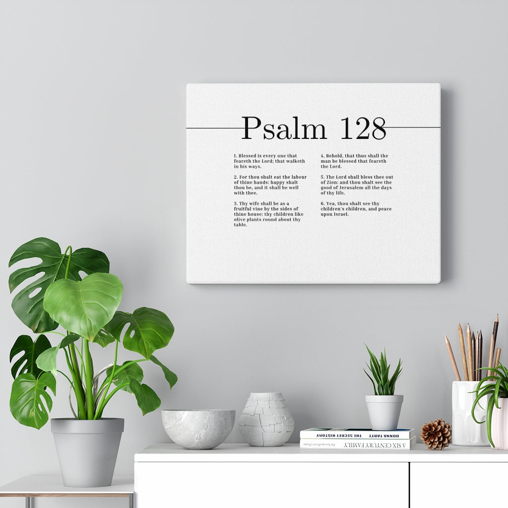 Scripture Walls Blessed Is Every One Psalm 128 Bible Verse Canvas Christian Wall Art Ready to Hang Unframed-Express Your Love Gifts