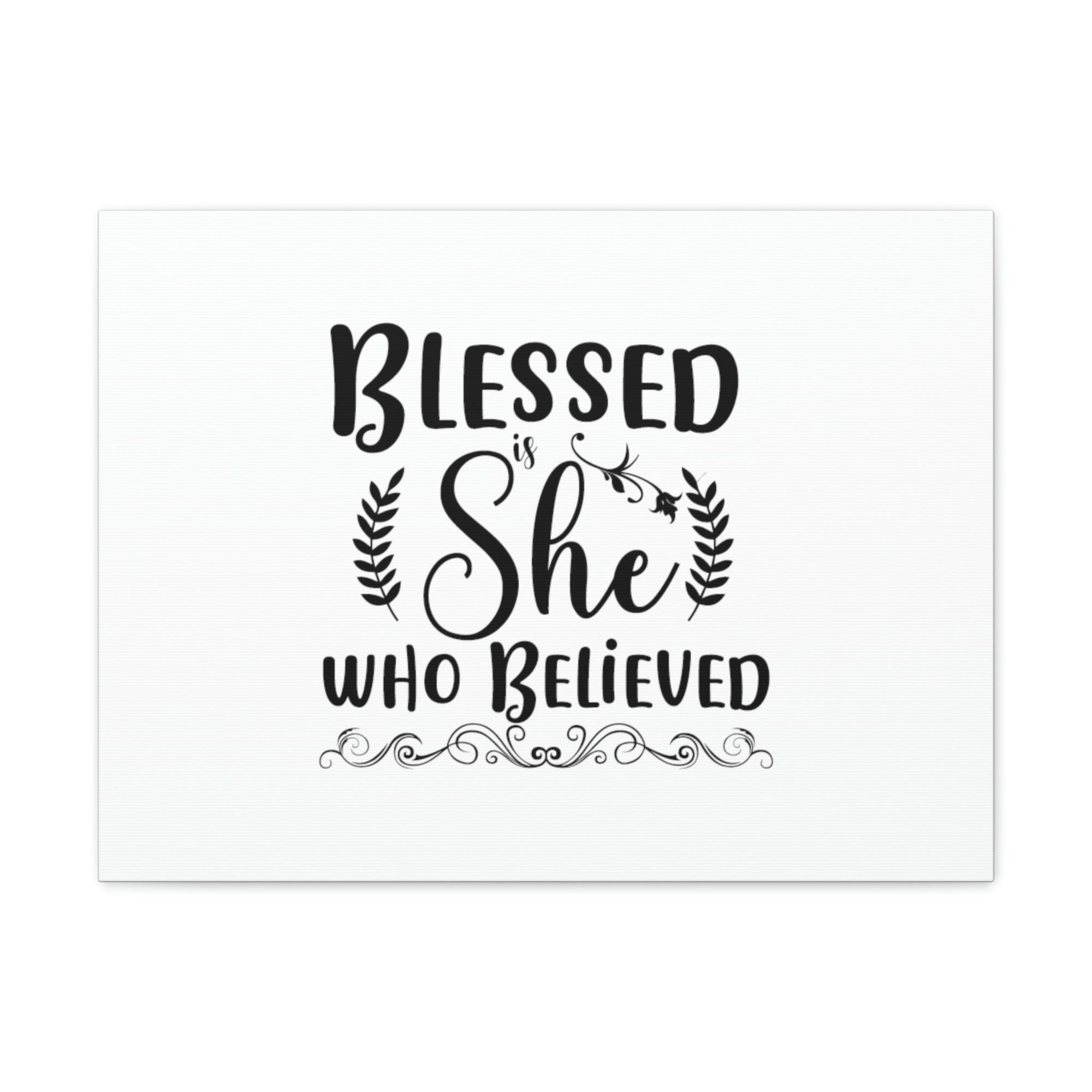 Scripture Walls Blessed She Who Believed Luke 1:45 Leaves Christian Wall Art Bible Verse Print Ready to Hang Unframed-Express Your Love Gifts