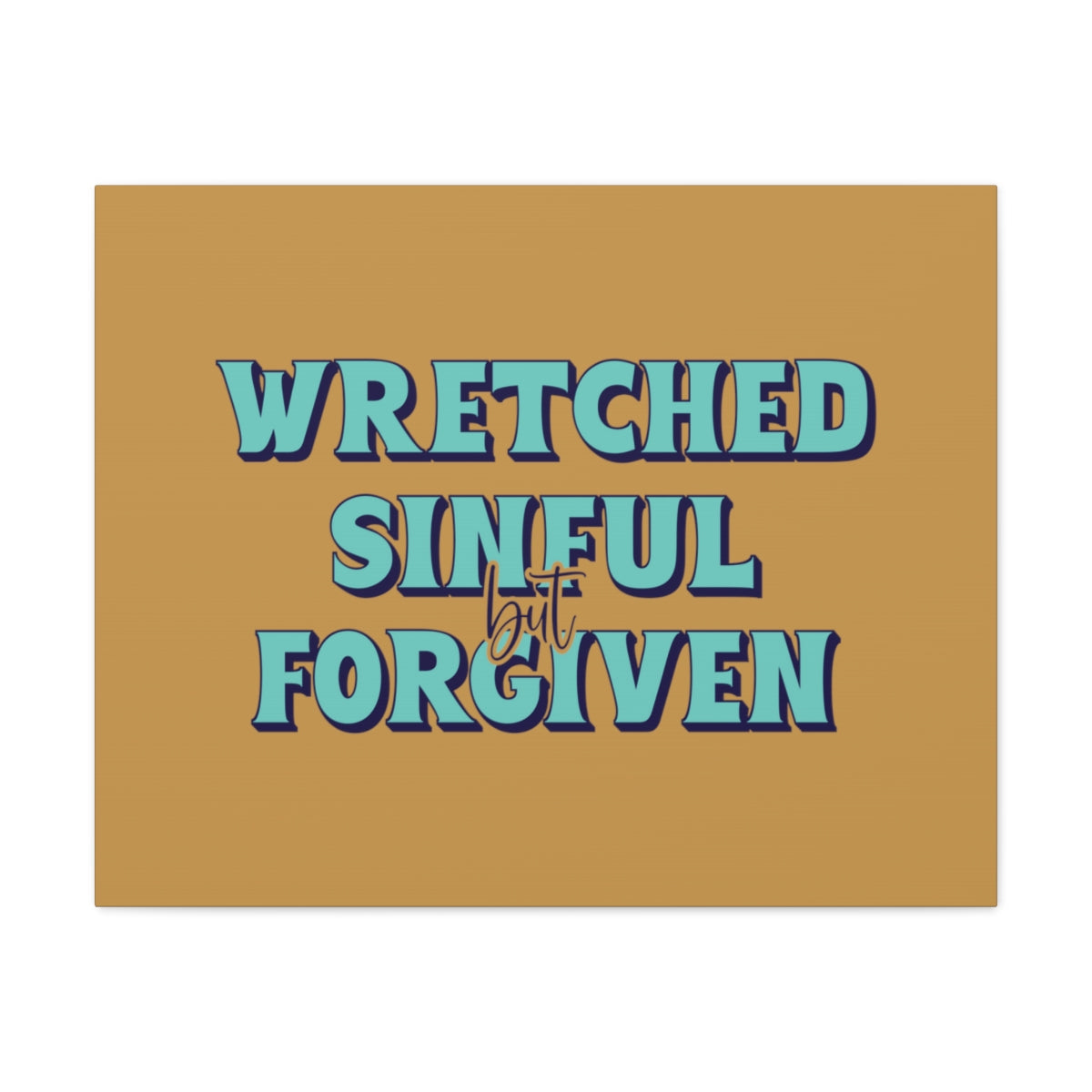 Scripture Walls But Forgiven Orange 1 John 1:9 Bible Canvas Christian Wall Art Ready to Hang Unframed-Express Your Love Gifts