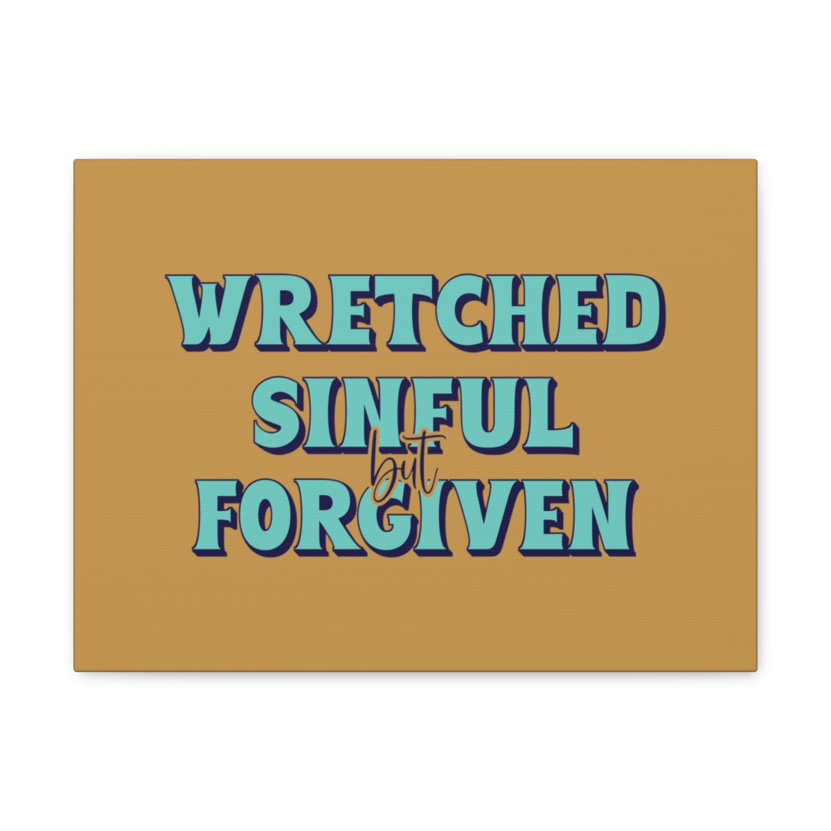 Scripture Walls But Forgiven Orange 1 John 1:9 Bible Canvas Christian Wall Art Ready to Hang Unframed-Express Your Love Gifts