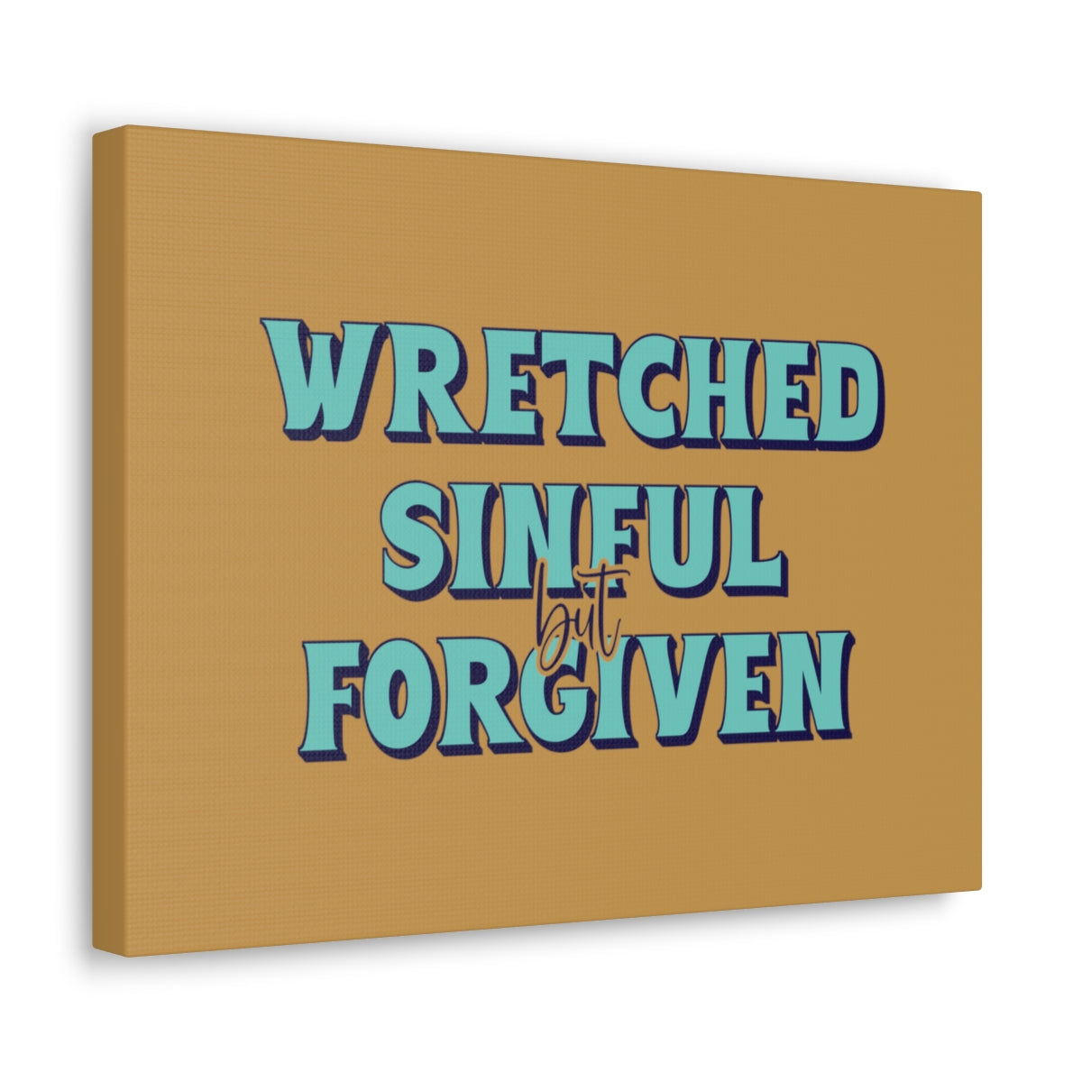 Scripture Walls But Forgiven Orange 1 John 1:9 Bible Canvas Christian Wall Art Ready to Hang Unframed-Express Your Love Gifts