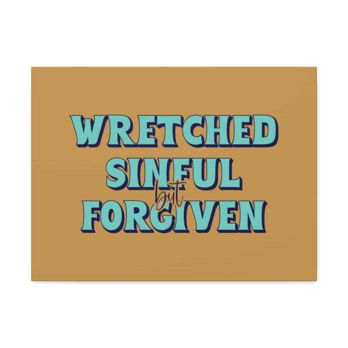 Scripture Walls But Forgiven Orange 1 John 1:9 Bible Canvas Christian Wall Art Ready to Hang Unframed-Express Your Love Gifts