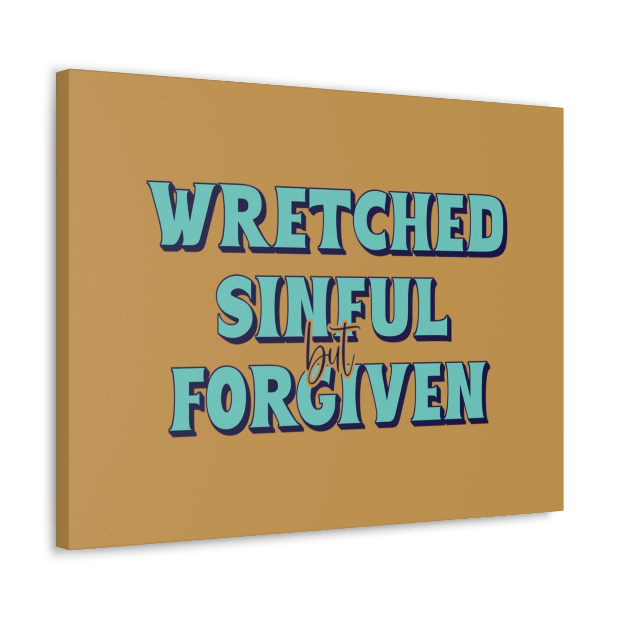 Scripture Walls But Forgiven Orange 1 John 1:9 Bible Canvas Christian Wall Art Ready to Hang Unframed-Express Your Love Gifts