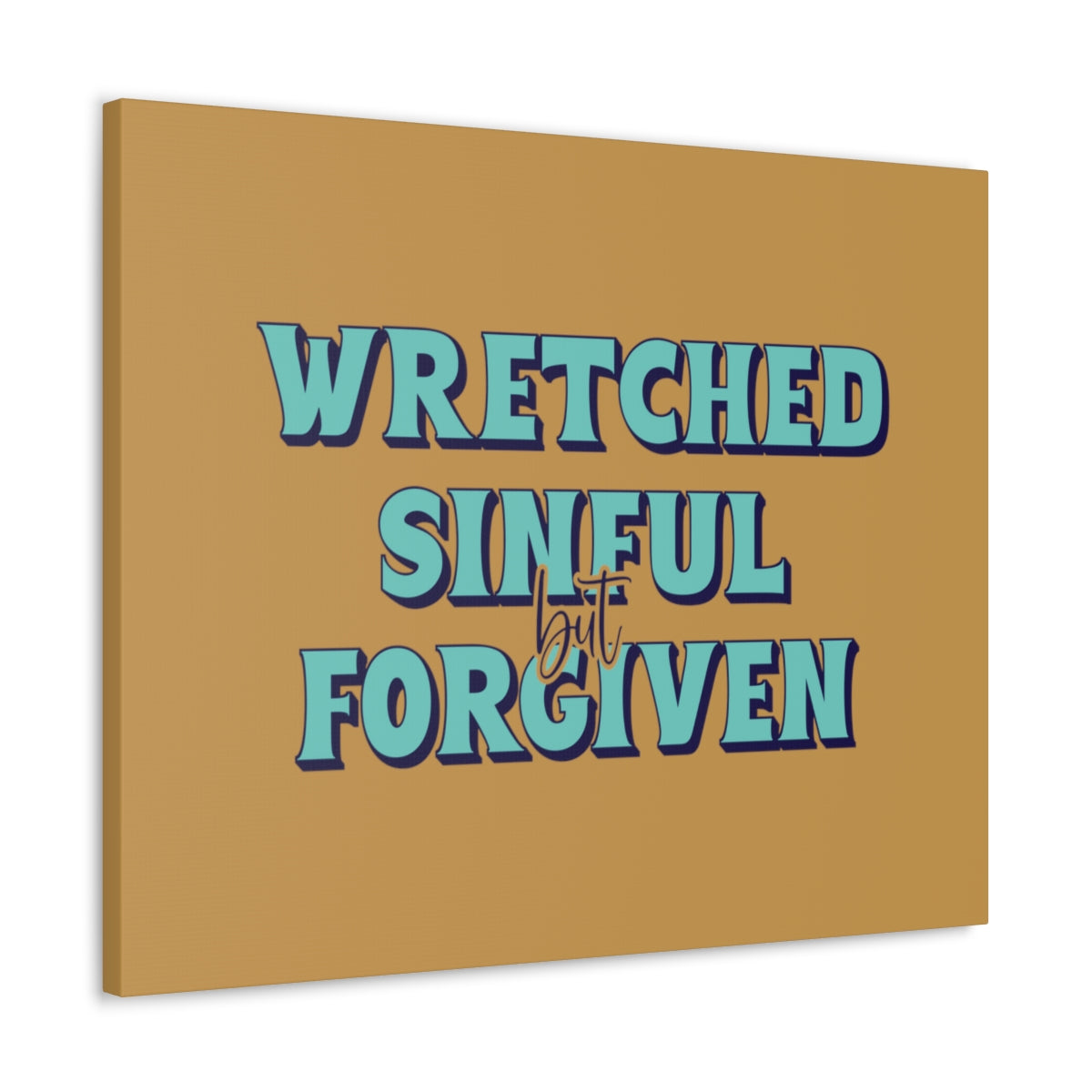 Scripture Walls But Forgiven Orange 1 John 1:9 Bible Canvas Christian Wall Art Ready to Hang Unframed-Express Your Love Gifts