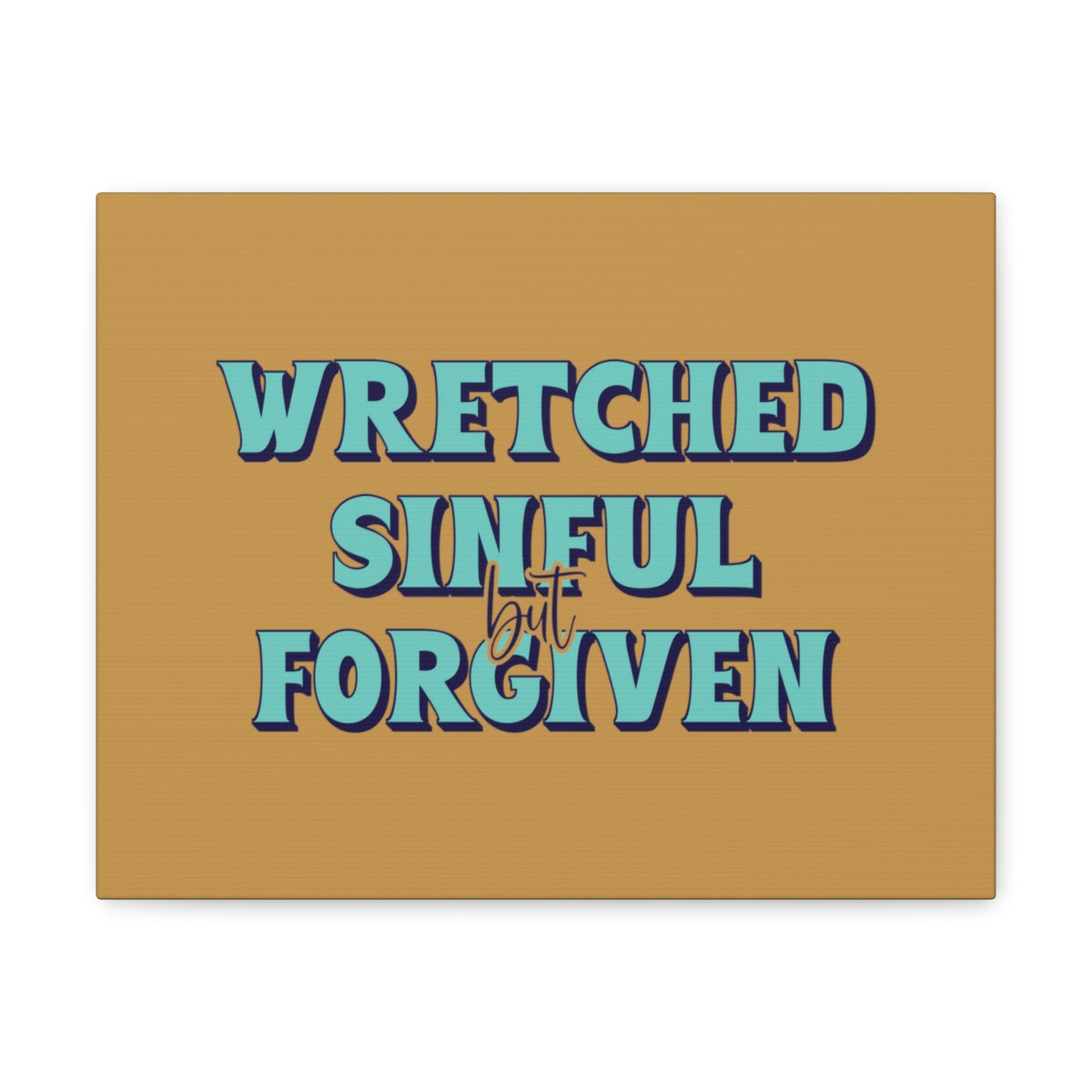 Scripture Walls But Forgiven Orange 1 John 1:9 Bible Canvas Christian Wall Art Ready to Hang Unframed-Express Your Love Gifts