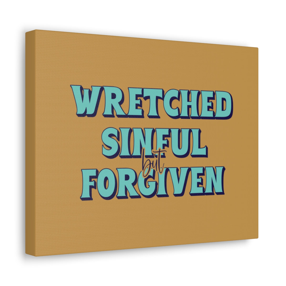 Scripture Walls But Forgiven Orange 1 John 1:9 Bible Canvas Christian Wall Art Ready to Hang Unframed-Express Your Love Gifts