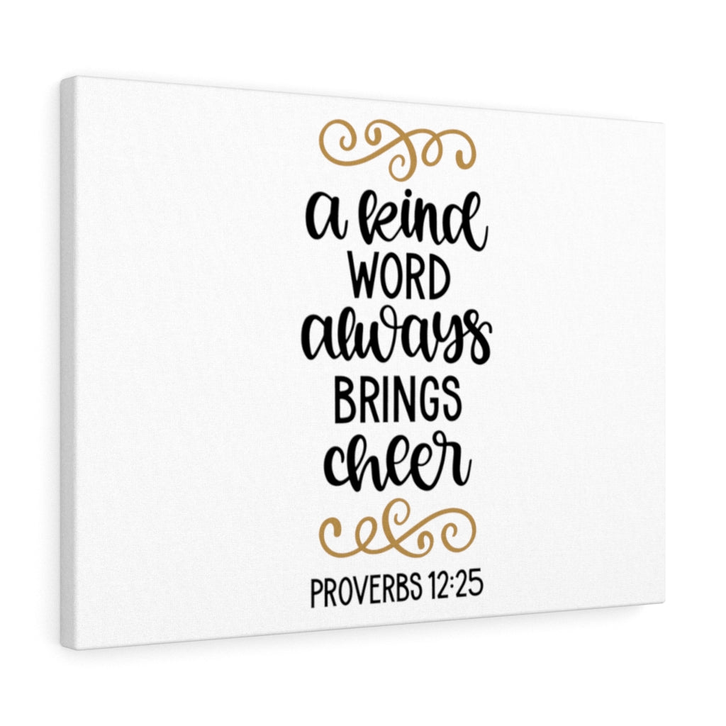Scripture Walls Cheer Proverbs 12:25 Bible Verse Canvas Christian Wall Art Ready to Hang Unframed-Express Your Love Gifts
