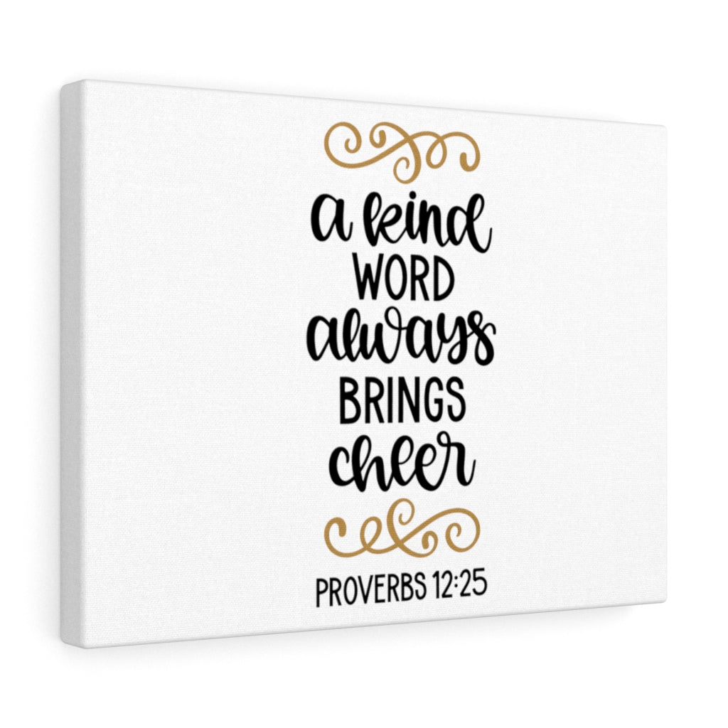 Scripture Walls Cheer Proverbs 12:25 Bible Verse Canvas Christian Wall Art Ready to Hang Unframed-Express Your Love Gifts