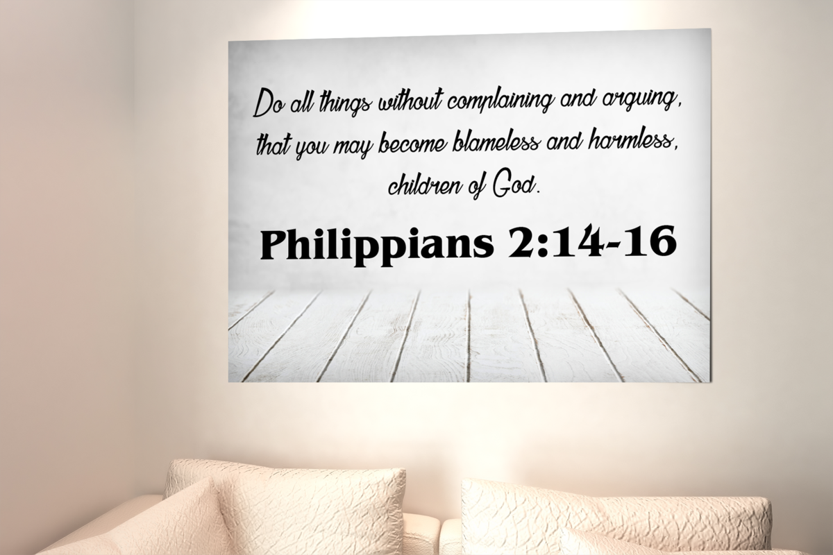 Scripture Walls Children of God Philippians 2:14-16 Scripture Bible Verse Canvas Christian Wall Art Ready to Hang Unframed-Express Your Love Gifts