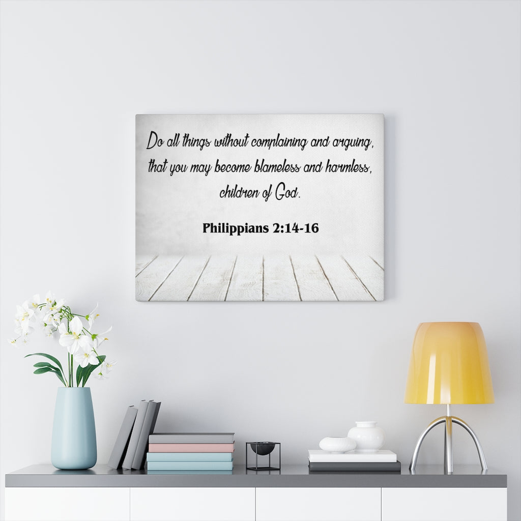 Scripture Walls Children of God Philippians 2:14-16 Scripture Bible Verse Canvas Christian Wall Art Ready to Hang Unframed-Express Your Love Gifts